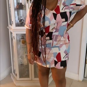 PATTERNED SHIRT DRESS